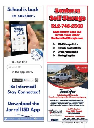Page 27 of the September 2026 issue, with local advertisements.